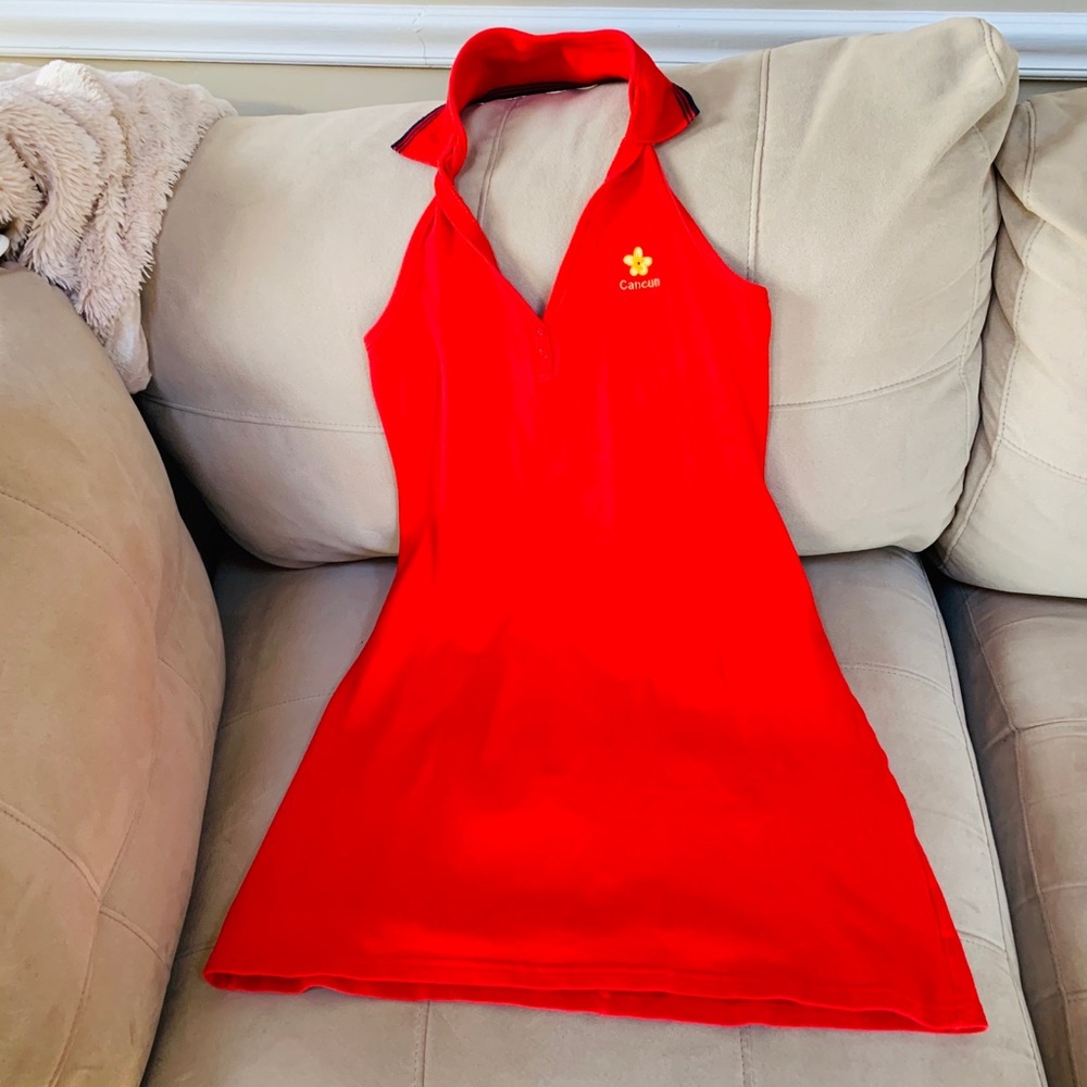 Gorgeous red beach dress